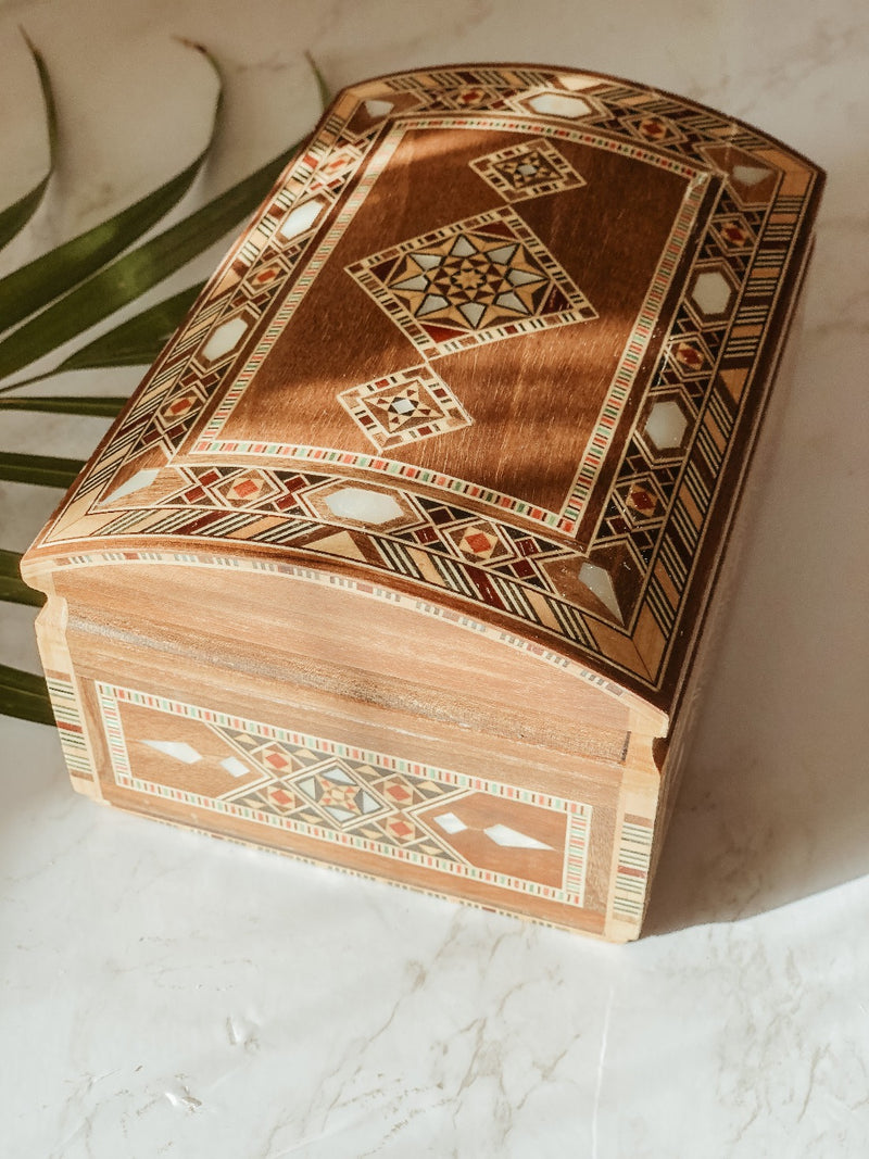 Handmade Wooden Mosaic Sayidaty Box, The Clean Market, The Clean Market  