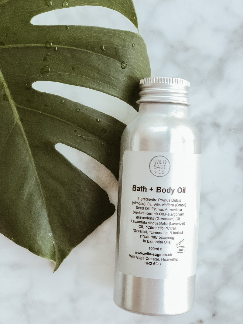 Bath & Body Oil, Wild Sage + Co, The Clean Market  