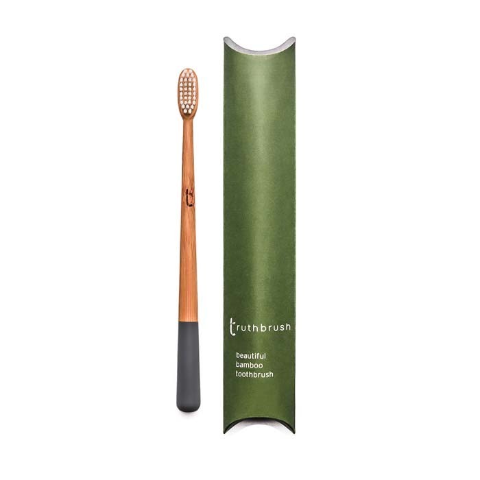 Bamboo Toothbrush - Medium - Storm Grey, Green Pioneer, The Clean Market  