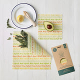 Vegan Food Wrap - Keep It Fresh - Pack of 2, The Beeswax Wrap Company, The Clean Market  