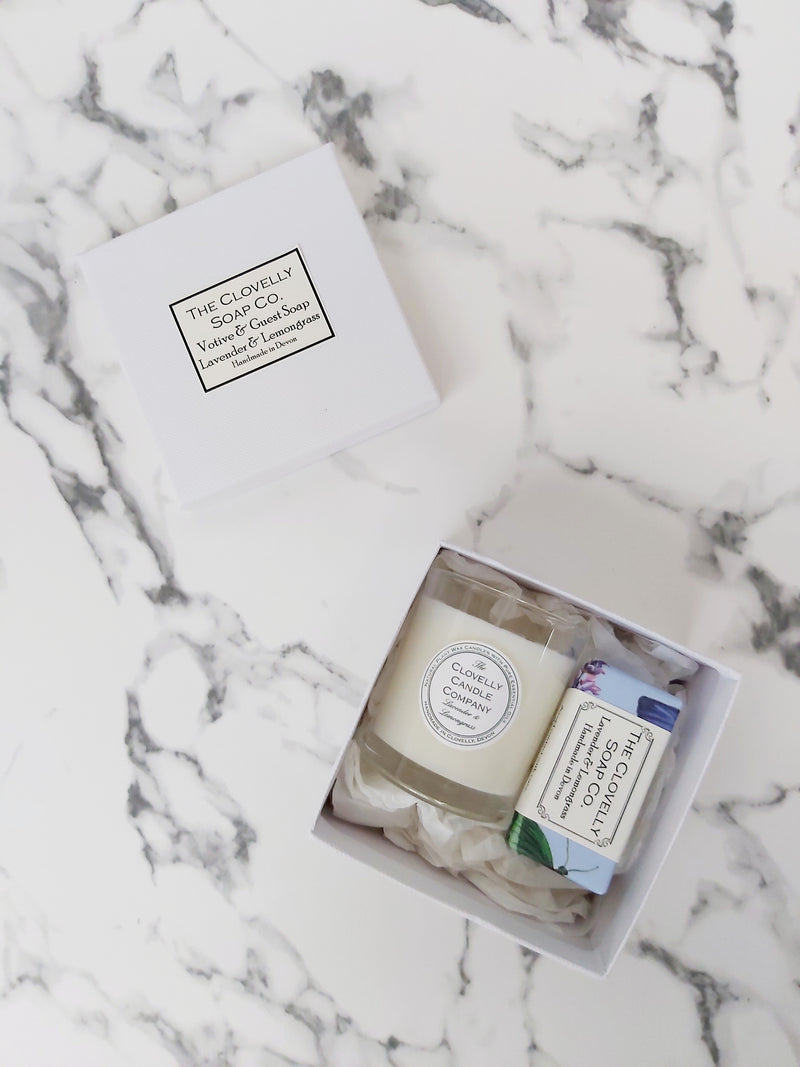 Votive Candle & Guest Soap Gift Set, The Clovelly Soap Company, The Clean Market  