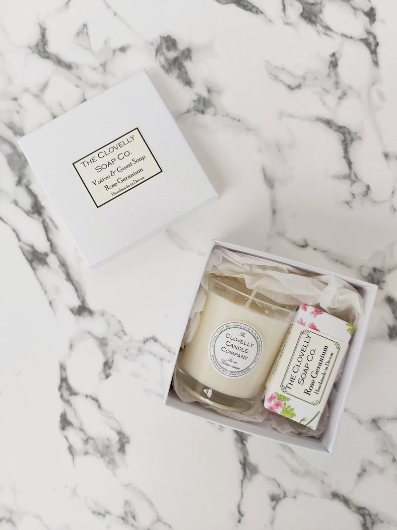 Votive Candle & Guest Soap Gift Set, The Clovelly Soap Company, The Clean Market  